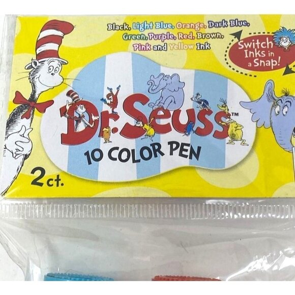 Dr. Seuss 10 Color Mini Click Pen x 2 Art Doodling - Picture 3 of 4